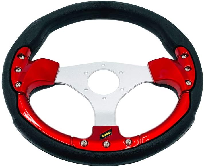 Professional Car modification 320mm 13" Red Universal Auto Racing Car interior Steering Wheel & Horn Button Leather PVC Aluminium Alloy Wear Resistant Antiskid Unique