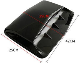 Universal Car Hood Vent Decorative Air Flow Intake Bonnet Hood Scoop Cover Exterior Accessories(Carbon Fiber Look)