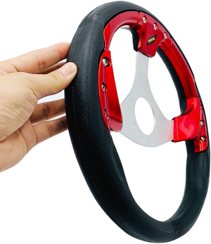 Professional Car modification 320mm 13" Red Universal Auto Racing Car interior Steering Wheel & Horn Button Leather PVC Aluminium Alloy Wear Resistant Antiskid Unique