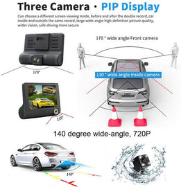 Full HD Car DVR Rearview Dash Cam with 170° Wide Angle Lens, G-Sensor, Loop Recording, and Motion Detection