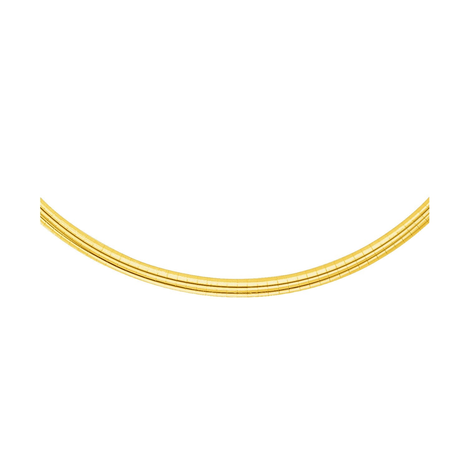 Yellow Gold 14k 4 mm Chain in a Classic Omega Design in Box With Tongue