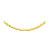 Yellow Gold 14k 4 mm Chain in a Classic Omega Design in Box With Tongue
