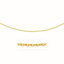 Load image into Gallery viewer, Yellow Gold 14k 3.5mm Pendant Chain with Textured Links in Lobster Claw Lock