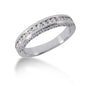 White Gold 14k Vintage Style Engraved Crafted Diamond Channel Set Wedding Ring Band