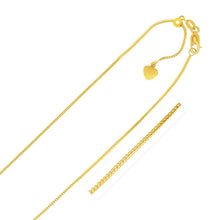 Load image into Gallery viewer, 14k Yellow Gold Adjustable Franco Chain 0.9mm