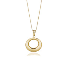Load image into Gallery viewer, Yellow Gold 14k Open Circle Drop Pendant in Spring Ring Clasp