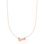 Rose Gold 14k Script LOVE Necklace in Lobster Claw Lock