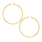 Yellow Gold 14k Polished Large Round Hoop Earrings in Hinged Snap Back