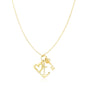 Yellow Gold 14k Anchor, Heart, and Skeleton Key Cluster Charm Necklace