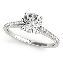 Load image into Gallery viewer, 14k White Gold Pronged Round Diamond Engagement Ring (1 5/8 cttw)