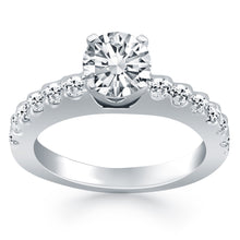 Load image into Gallery viewer, White Gold 14k Diamond Micro Prong Cathedral Engagement Ring Ideal Any Ocassions