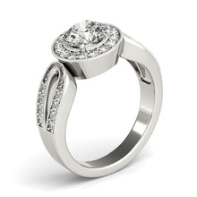 Load image into Gallery viewer, 14k White Gold Teardrop Split Band Diamond Engagement Ring (1 1/3 cttw)