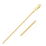 Yellow Gold 14k 1.2mm Round Chain in Lobster Claw Lock