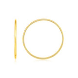 Yellow Gold 14k Crafted Endless Hoop Style Earrings Ideal for Any Ocassions