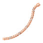 Rose Gold 14k Polished Curb Chain Bracelet with Diamonds in Box With Tongue