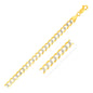Two Tone Gold 14k 3.6mm Pave Curb Bracelet in Lobster Claw Lock