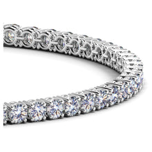 Load image into Gallery viewer, White Gold 14k Classic Round Diamond Tennis Bracelet 5 cttw