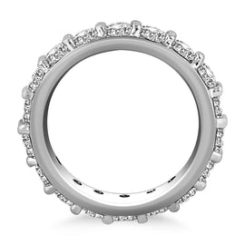 White Gold 14k Crafted Round Cut Diamond Eternity Ring