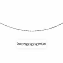 Load image into Gallery viewer, White Gold 14k 3.5mm Pendant Chain with Textured Links in Lobster Claw Lock