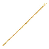 Yellow Gold 14k 7 1/2 inch Braid Link Bracelet in Lobster Claw Lock