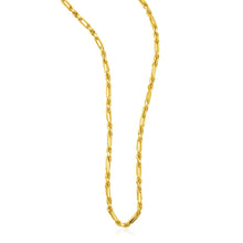 Load image into Gallery viewer, Yellow Gold 14k Figaro Chain Necklace in Lobster Claw Lock