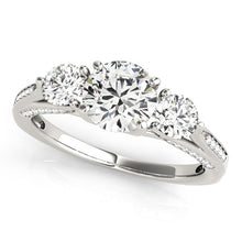 Load image into Gallery viewer, White Gold 14k 3 Stone Style Round Diamond Engagement Ring 1 3/4 cttw Ideal Any Ocassions