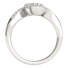 Load image into Gallery viewer, White Gold 14k Curved Band Style Elegant Two Diamond Ring 5/8 cttw