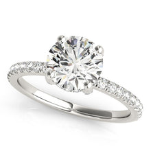 Load image into Gallery viewer, White Gold 14k Diamond Engagement Ring with Scalloped Row Band 2 1/4 cttw Ideal Any Ocassions