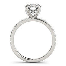 Load image into Gallery viewer, White Gold 14k Diamond Engagement Ring with Scalloped Row Band 2 1/4 cttw Ideal Any Ocassions