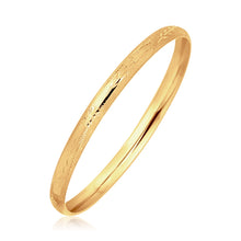 Load image into Gallery viewer, 14k Yellow Gold Dome Style Children&#39;s Bangle with Diamond Cuts
