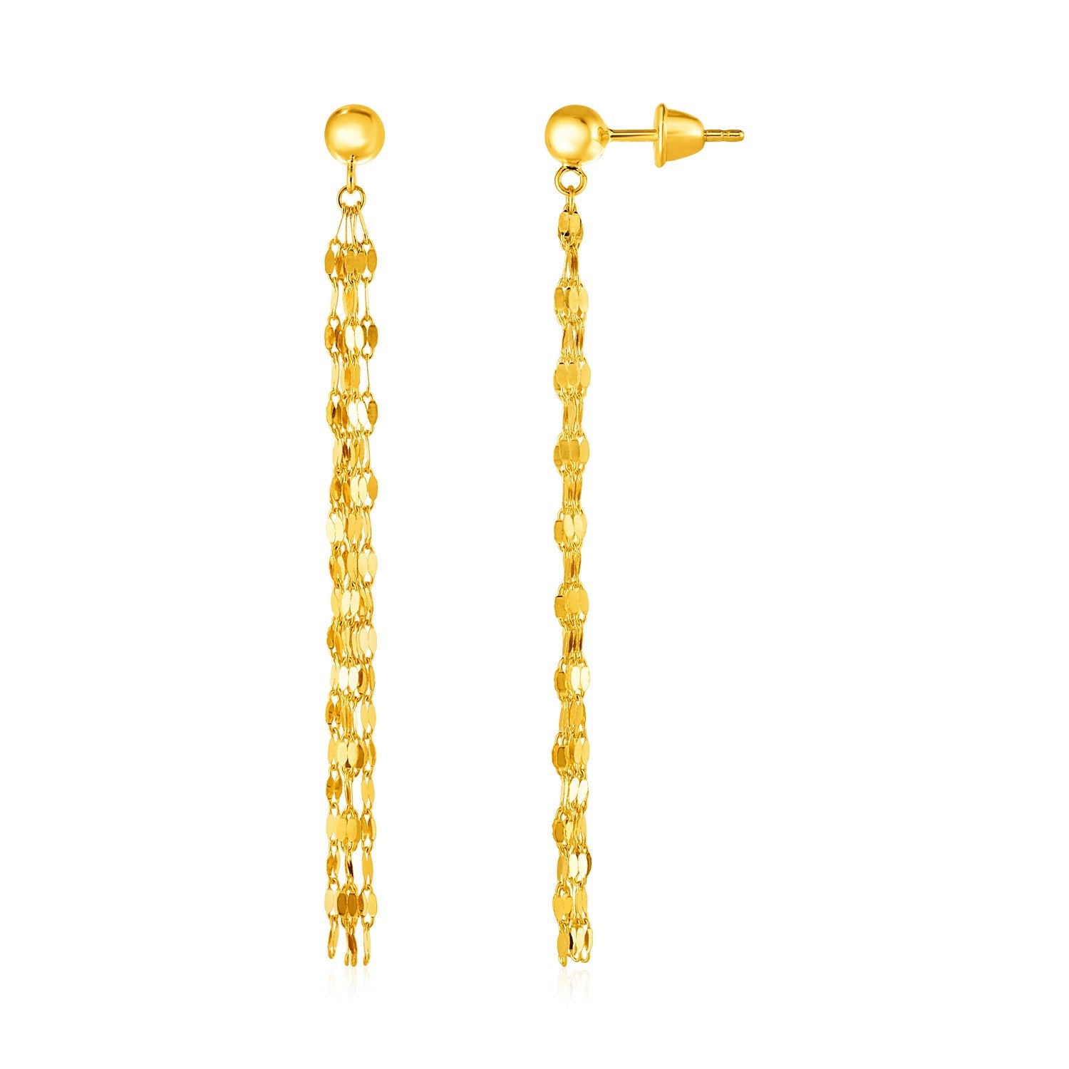 Yellow Gold 14k Polished Drop Earrings