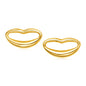 Yellow Gold 14k Lips Post Earrings in Push Back Backing