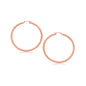 Rose Gold 14k 25 mm Polished Hoop Earrings in Snap Lock
