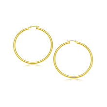 Load image into Gallery viewer, Yellow Gold 10k 25 mm Polished Hoop Earrings in Snap Lock