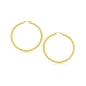 Yellow Gold 10k 25 mm Polished Hoop Earrings in Snap Lock