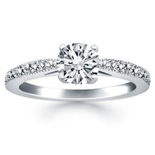 Load image into Gallery viewer, White Gold 14k Classic Diamond Pave Cathedral Engagement Ring