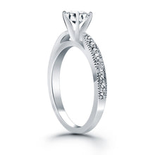 Load image into Gallery viewer, White Gold 14k Classic Diamond Pave Cathedral Engagement Ring