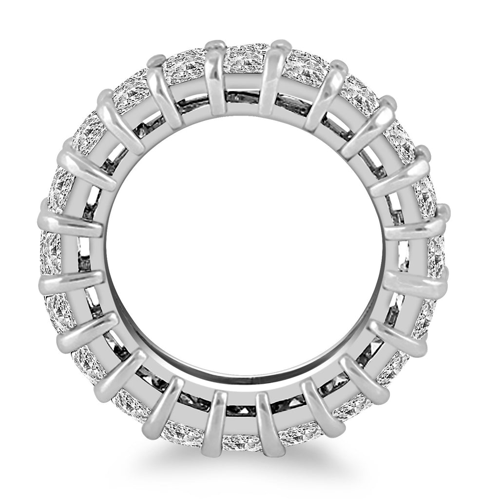 Exquisite White Gold 14k Crafted Emerald Cut Diamond Eternity Ring
