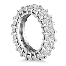 Load image into Gallery viewer, Exquisite White Gold 14k Crafted Emerald Cut Diamond Eternity Ring