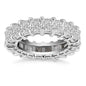 Exquisite White Gold 14k Crafted Emerald Cut Diamond Eternity Ring