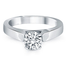 Load image into Gallery viewer, White Gold 14k Classic Wide Cathedral Solitaire Engagement Ring