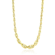 Load image into Gallery viewer, Yellow Gold 14k Fancy Necklace with Singapore Chain in Lobster Claw Lock