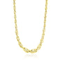 Yellow Gold 14k Fancy Necklace with Singapore Chain in Lobster Claw Lock