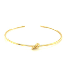Load image into Gallery viewer, Yellow Gold 14k Polished Cuff Bangle with Knot