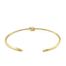 Load image into Gallery viewer, Yellow Gold 14k Polished Cuff Bangle with Knot
