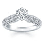 White Gold 14k Triple Row Pave Diamond Engagement Ring Ideal Any Ocassions
