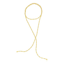 Load image into Gallery viewer, Yellow Gold 14k Tie Women&#39;s Necklace with Polished Oval Links