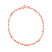 Load image into Gallery viewer, Rose Gold 14k Twisted Link Bracelet in Lobster Claw Lock
