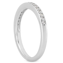 Load image into Gallery viewer, White Gold 14k Micro-pave Flat Sided Diamond Wedding Ring Band