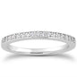 White Gold 14k Micro-pave Flat Sided Diamond Wedding Ring Band